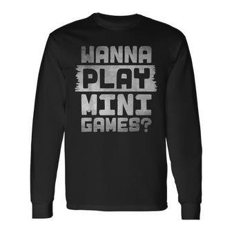 Wanna Play Mini Games Gorilla Monke Tag Gorilla Vr Gamer Long Sleeve T-Shirt - Seseable