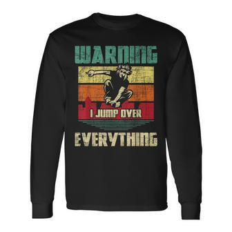 Warning I Jump Over Everything Parkour Enthusiast Long Sleeve T-Shirt | Mazezy