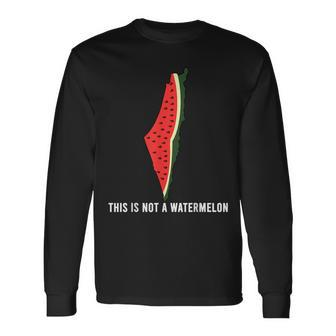 Watermelon 'This Is Not A Watermelon' Palestine Collection Long Sleeve T-Shirt | Mazezy