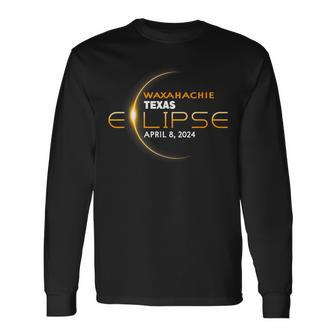 Waxahachie Texas Total Solar Eclipse 2024 Long Sleeve T-Shirt | Mazezy