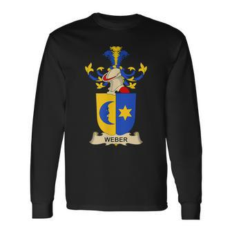 Weber Coat Of Arms Family Crest Long Sleeve T-Shirt - Monsterry DE