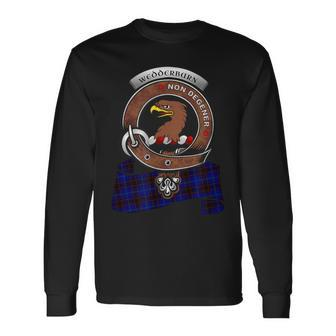 Wedderburn Scottish Clan Badge & Tartan Long Sleeve T-Shirt - Seseable