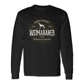 Weimaraner For Dog Lovers Vintage Weimaraner Long Sleeve T-Shirt - Monsterry UK