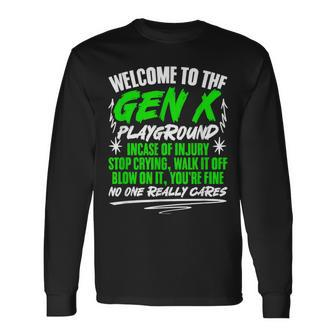 Welcome To Gen X Humor Generation X Gen X Long Sleeve T-Shirt - Monsterry UK