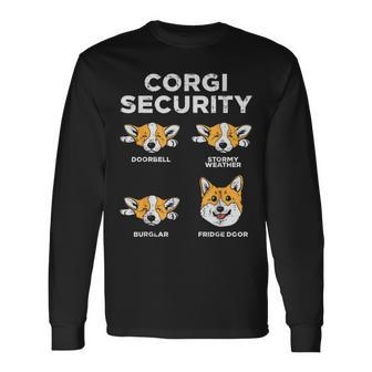 Welsh Corgi Security Animal Pet Dog Lover Owner Long Sleeve T-Shirt - Monsterry