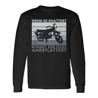 Wenn Es Knattert Simson Ddr Moped Two Stroke S51 Vintage Langarmshirts - Seseable