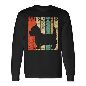 West Highland Terrier Westie Retro Vintage Long Sleeve T-Shirt - Monsterry AU