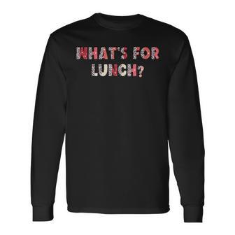What's For Lunch School Cafeteria Lady Leopard Pink Cute Long Sleeve T-Shirt - Monsterry