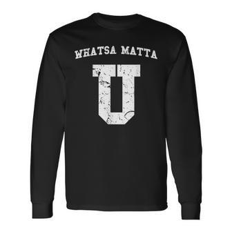 Whatsamatta U Fake College University Jersey Long Sleeve T-Shirt - Monsterry