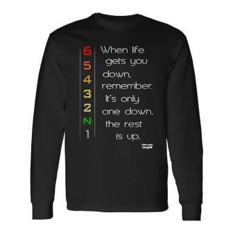 When Life Gets You Down Motorcycle Motorbike Gears On Back Long Sleeve T-Shirt - Seseable