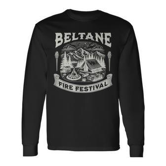 Wiccan Beltane Camping Outdoor Festival Wheel Of The Year Long Sleeve T-Shirt | Mazezy