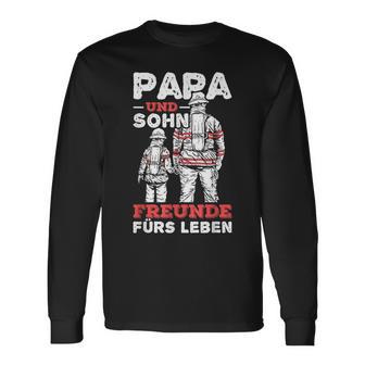 Wie Der Fater So Der Sohn Feuerwehr Papa Und Son Langarmshirts - Geschenkecke