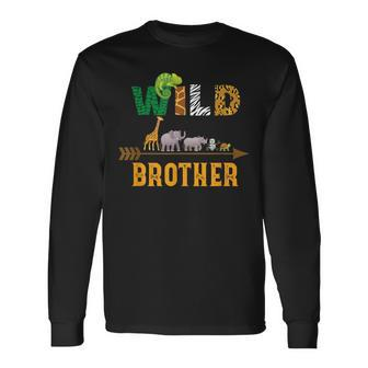 Wild Brother Birthday Zoo Field Trip Squad Matching Family Long Sleeve T-Shirt | Mazezy