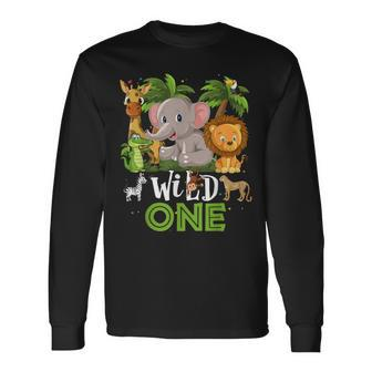 Wild One Birthday 1St Safari Jungle Family Long Sleeve T-Shirt | Mazezy