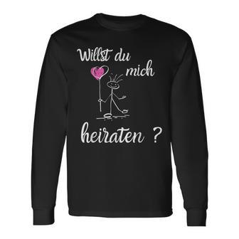 - Willst Du Mich Heiraten Wedding Proposal Langarmshirts - Seseable