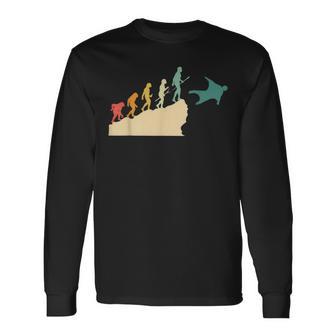 Wingsuit Flying Parachutist Parachuting Skydiver Evolution Long Sleeve T-Shirt - Monsterry CA