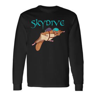 Wingsuit Flying Squirrel Skydiver Long Sleeve T-Shirt - Monsterry UK