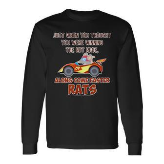 Winning The Rat Race Along Come Faster Rats Animal Long Sleeve T-Shirt - Monsterry CA