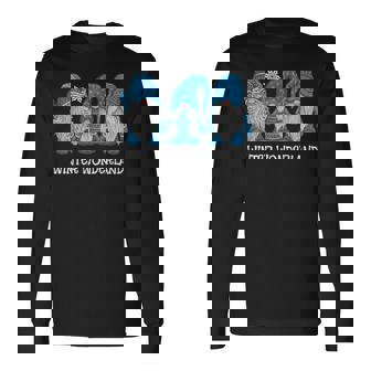 Winter Wonderland Gnomes Winter Snowy Gnomes Snow Gnome Long Sleeve T-Shirt - Monsterry