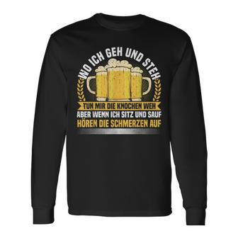 Wo Ich Geh & Steh Bierliebhaber & Biertrinker Langarmshirts - Seseable