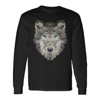 Wolf Polygon Dog Langarmshirts - Seseable