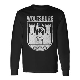 Wolfsburg Germany Deutschland Crest Arms Emblem Long Sleeve T-Shirt - Monsterry AU