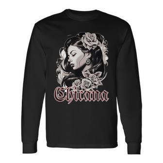 Woman's Chola Hispanic Latino Mexican Chicano Cholo Chicana Long Sleeve T-Shirt - Monsterry CA