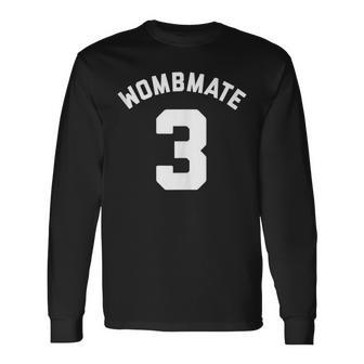 Wombmate 3 Twin Triplet Quadruplet Matching Long Sleeve T-Shirt - Monsterry