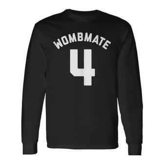 Wombmate 4 Twin Triplet Quadruplet Matching Long Sleeve T-Shirt - Monsterry