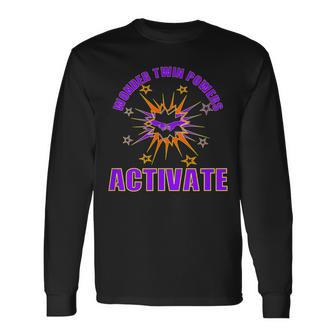 Wonder Twin Powers Activate Identical And Fraternal Comic Long Sleeve T-Shirt - Monsterry AU