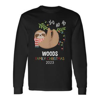 Woods Family Name Woods Family Christmas Long Sleeve T-Shirt - Seseable