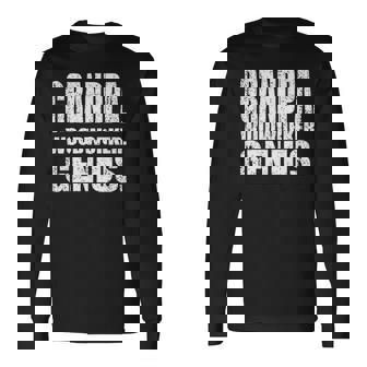 Woodworker Genius Men Grandpa Woodworking Long Sleeve T-Shirt | Mazezy