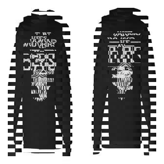 Woodworking Sweater Woodworker Carpentry Beard Long Sleeve T-Shirt | Mazezy