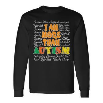 Word Cloud Puzzle Piece Inspirational Autism Awareness Long Sleeve T-Shirt - Monsterry UK