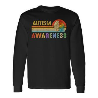 World Autism Awareness Neurodiversity Autistic April Sunset Long Sleeve T-Shirt - Seseable