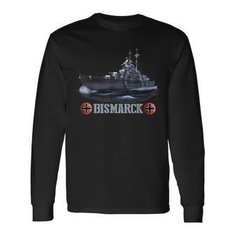 World War 2 German Navy Bismarck Battleship Long Sleeve T-Shirt - Monsterry DE