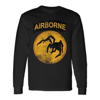 Ww2 135Th Airborne Division Parachute Patch Spider Military Long Sleeve T-Shirt - Monsterry UK