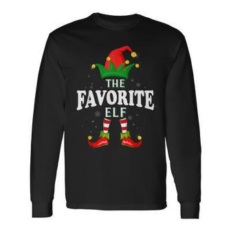 Xmas Favorite Elf Family Matching Christmas Pajama Long Sleeve T-Shirt - Monsterry AU