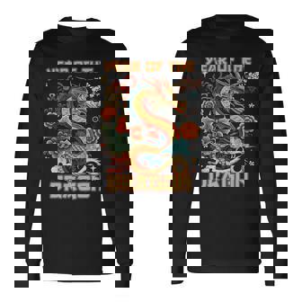 Year Of The Dragon 2024 Traditional Dragon Chinese New Year Long Sleeve T-Shirt | Mazezy