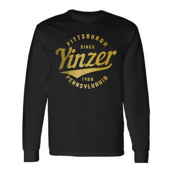 Yinzer Pittsburgh Pennsylvania Vintage Pa Pride Yinz Long Sleeve T-Shirt - Monsterry AU