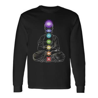 Yoga Meditation Spiritual Body Energy Centres Chakra Long Sleeve T-Shirt - Thegiftio UK