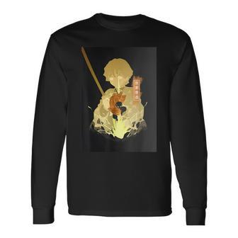 Zenitsu Thunder Breathing Technique Long Sleeve T-Shirt - Monsterry UK