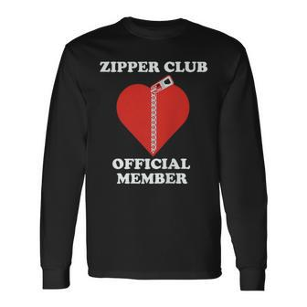 Zipper Club Official Member Open Heart Surgery Long Sleeve T-Shirt - Thegiftio UK