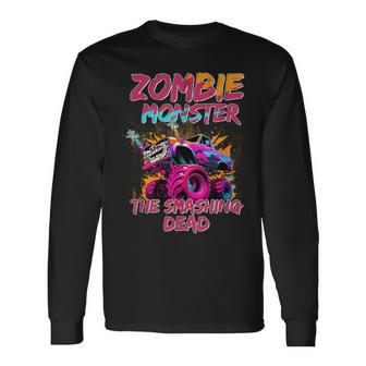 Zombie Monster Truck The Smashing Dead Long Sleeve T-Shirt - Seseable