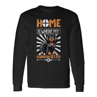 Zuhause Gordon Setter Langarmshirts - Geschenkecke