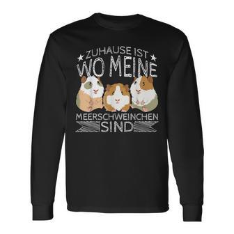 Zuhause Ist Wo Meine Meerschweinchen Sind Guinea Pigs Langarmshirts - Seseable