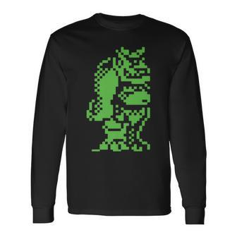 Zx Spectrum Green Troll Bridge 2 3 Ql 8-Bit Retro Gaming Long Sleeve T-Shirt - Monsterry
