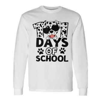 100 Days Of School Dalmatian Dog Boy Kid 100Th Day Of School Long Sleeve T-Shirt - Monsterry UK