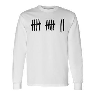 12Th Birthday Outfit 12 Years Old Tally Marks Anniversary Long Sleeve T-Shirt - Monsterry CA