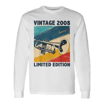 16 Years Old Vintage 2008 Trumpet Lover 16Th Birthday Long Sleeve T-Shirt - Monsterry UK